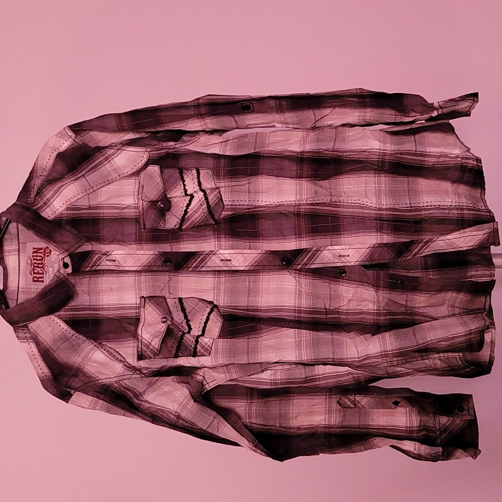 Men's Plaid purple grey